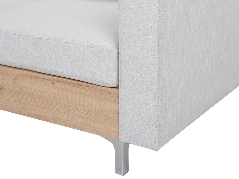 Rohová pohovka Hermes Wood, Farby: ekokoža Soft 011 (čierna), Farby nožičiek: dub monastery, Strana: ľavá