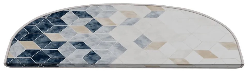 Modro-biele nášľapy na schody v súprave 16 ks 20x65 cm Boxes – Vitaus
