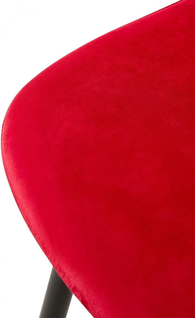 Stolička Giverny zamat - červená