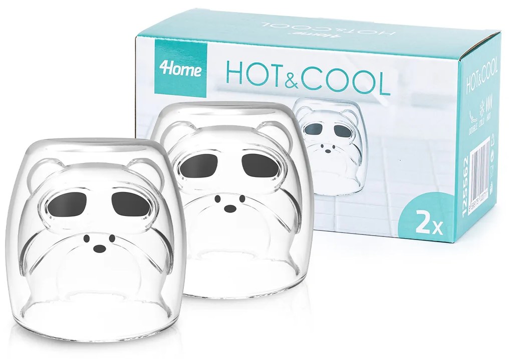 4Home Termo pohár Hot&Cool Frosty Bear 250 ml, 2 ks