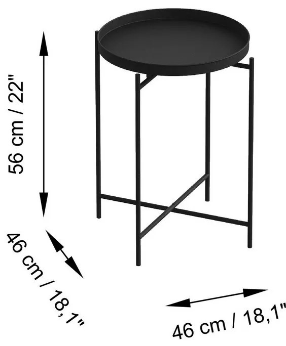 Odkladací stolík Sale Black