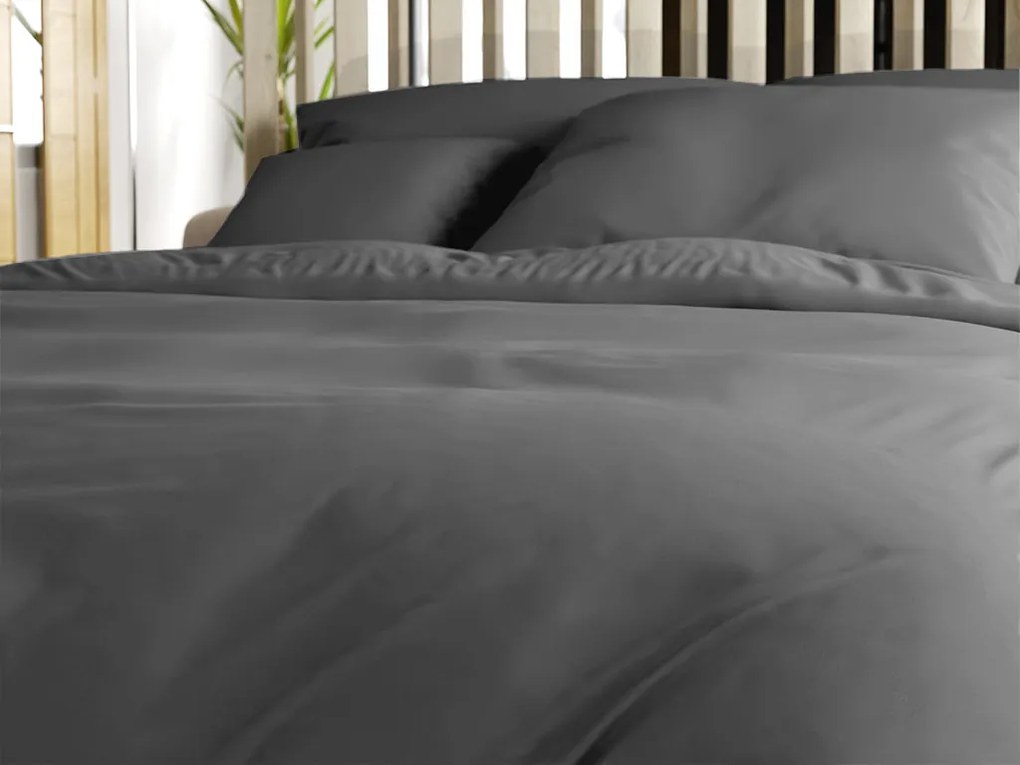 Bavlnené obliečky LUX tmavo sivé hotelové vrecko Rozmer obliečky: 70 x 90 cm | 140 x 200 cm