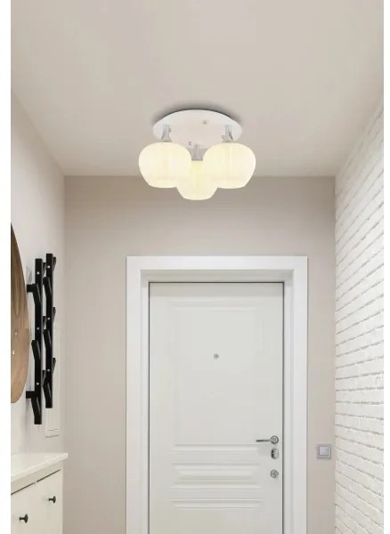 Globo 15548-3DW - Prisadený luster MAXY 3xE27/40W/230V biela