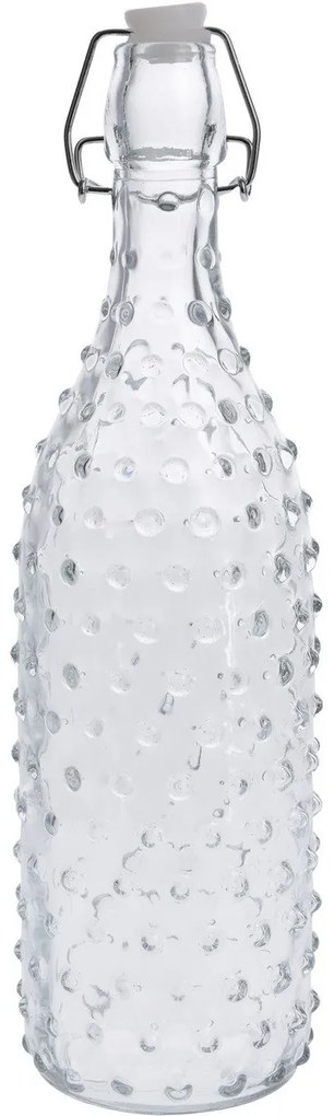 Sklenená fľaša s uzáverom Dots 1 l