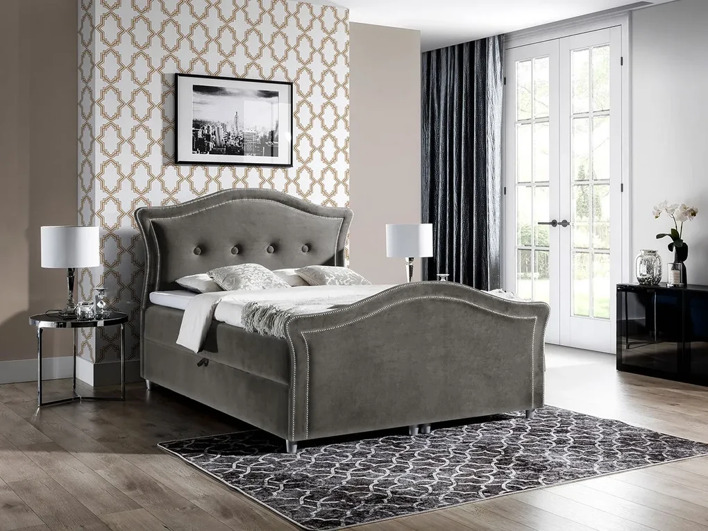 Kontinentálna posteľ Masala Lux, Rozmer postele: 160x200, Dostupné poťahy: Magic Velvet 2207