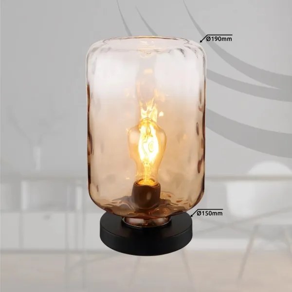 Globo 16046TA - Stolná lampa DARINA 1xE27/60W/230V hnedá