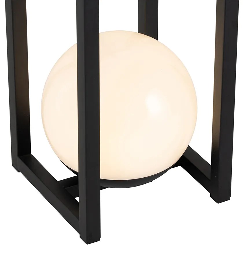 Vonkajšia stolná lampa čierna vrátane LED s dotykovým nabíjaním - Nowi