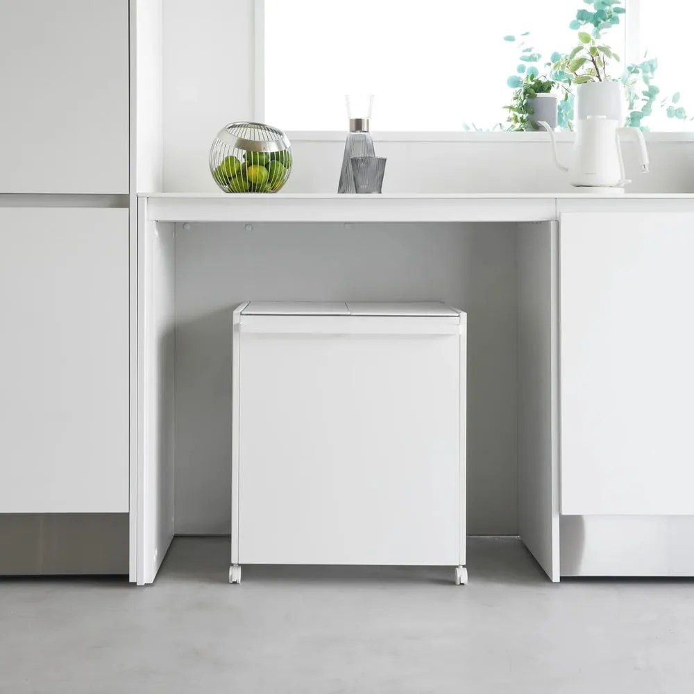 Biely kovový odpadkový kôš na triedený odpad Tower – YAMAZAKI