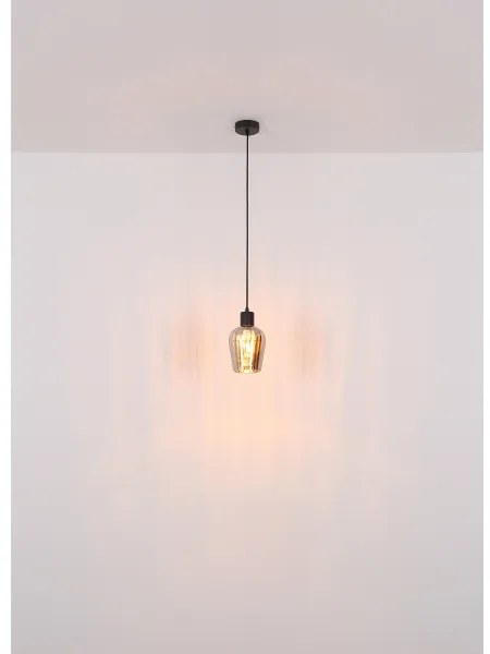 Globo 15627 - Luster na lanku RYAN 1xE27/40W/230V pr. 13,5 cm čierna