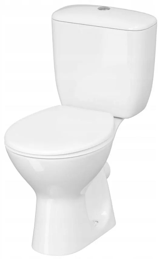 Cersanit President, wc kombi so splachovaním 3/6l + antibakteriálne sedátko z duroplastu, biela, K100-394