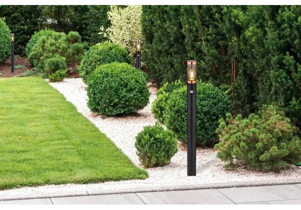 Globo 3159BCS-Von. lampa so senzorom BOSTON 1xE27/15W/230V IP44 110cm čierna/meď