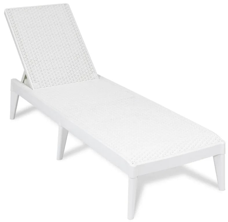 Plastové záhradné lehátko NUMANA, biele