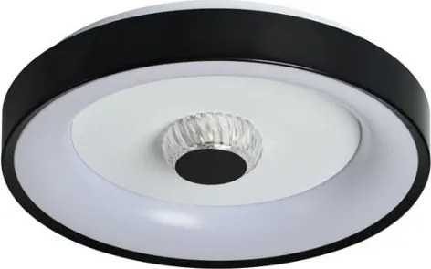 Searchlight 89735-38BK - LED stmievateľné stropné svietidlo POLKA 24W/230V + 6W priemer 38,5 cm čierna