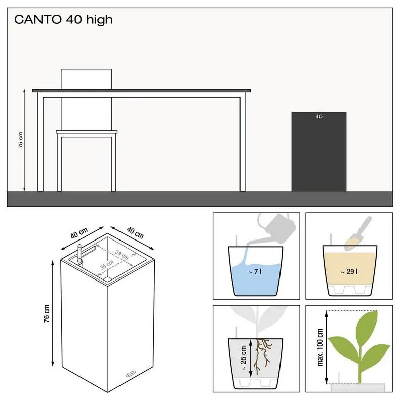 Lechuza Canto Premium Tower All inclusive set White High Gloss 40x40x76 cm