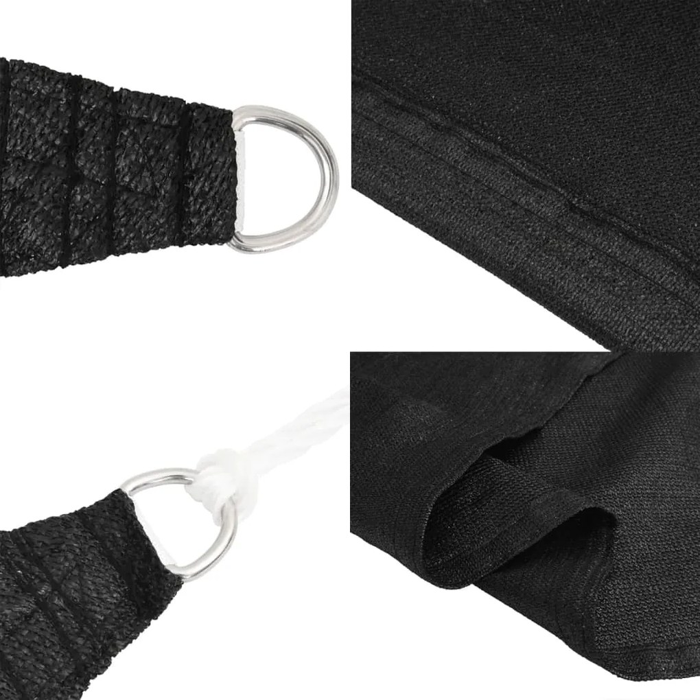 Tieniaca plachta 160 g/m² čierna 4,5x4,5x4,5 m HDPE