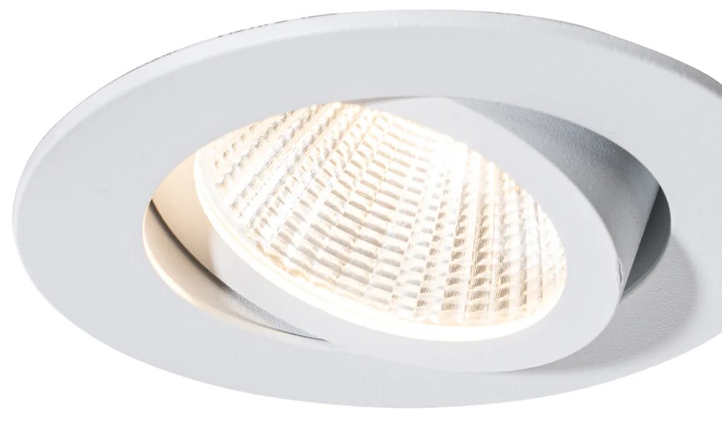 Zástenné bodové svetlo biele 6,8 cm vrátane LED 750lm stmievateľné IP23 - Gaius