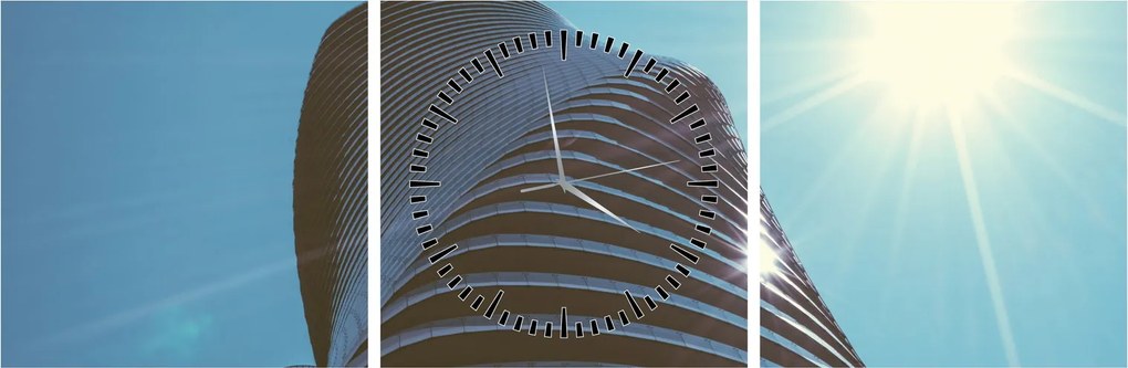 Obraz - Architektúra (s hodinami) (90x30 cm)