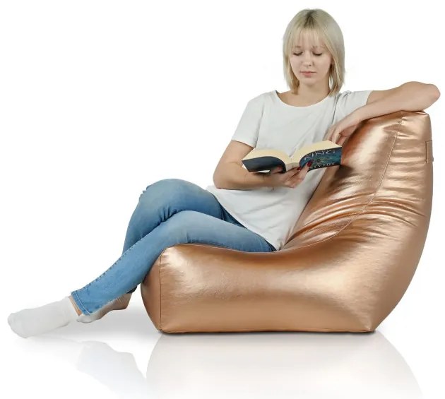 Kreslo Bali ekokoža metalické medené