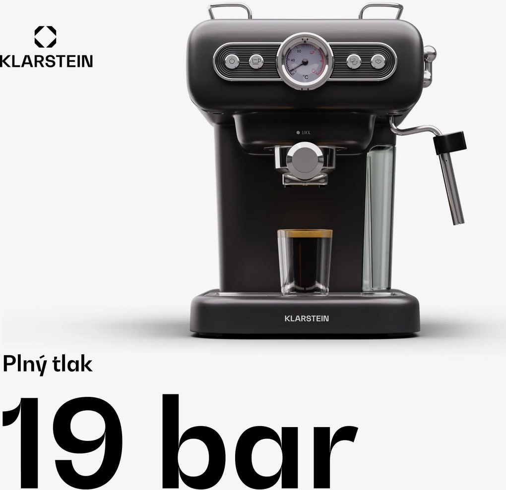 Klarstein Espressionata Evo kávovar 950W 19 Bar 1,2L 2 šálky