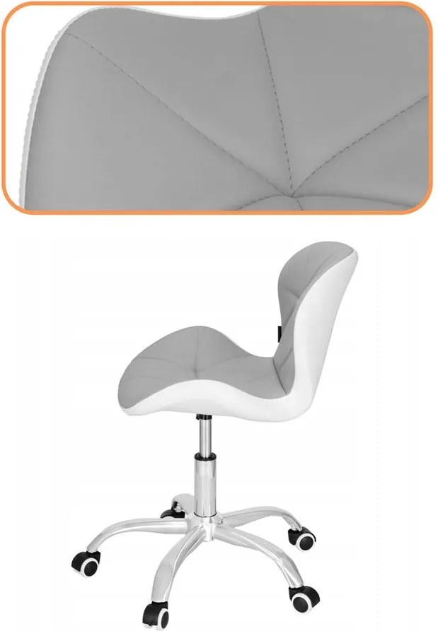 Springos kancelárska stolička – otočná stolička na kolieskach pre prácu a štúdium Farba: sivá