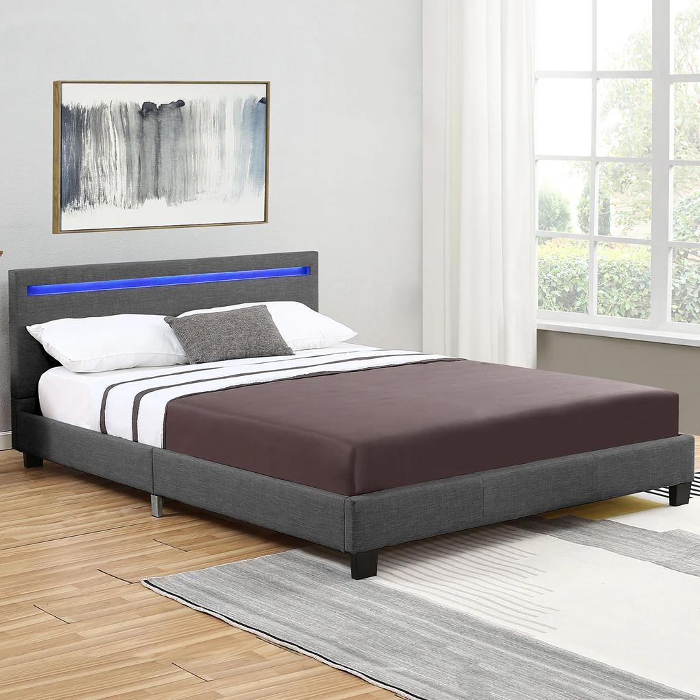 InternetovaZahrada - Čalúnená posteľ Verona 120 x 200 cm - šedá