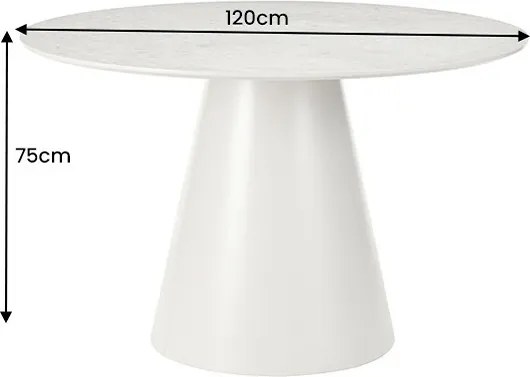 Okrúhly jedálenský stôl Belinda 120 cm sivý
