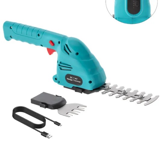 Elektrické nožnice 7,4V s dvoma čepeľami