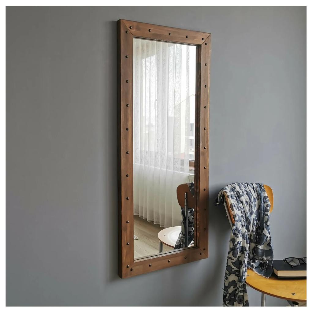 HANAH HOME Zrkadlo s dreveným rámom