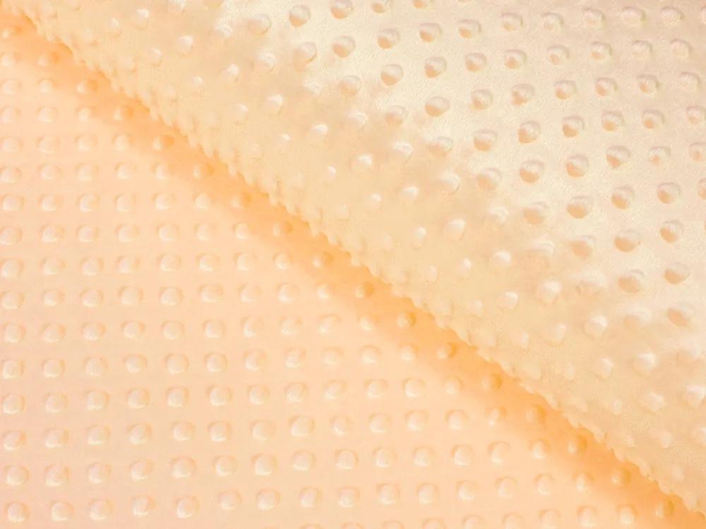 Biante Detské posteľné obliečky do postieľky Minky 3D bodky MKP-006 Svetlo marhuľové Do postieľky 100x135 a 40x60 cm