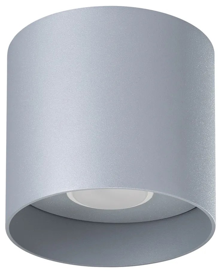 Stropné svietidlo Mika, 1x sivé kovové tienidlo