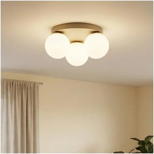 Brilagi - Stropné svietidlo MILO ECRU 3xE27/60W/230V, priemer 35 cm, béžová/zlatá