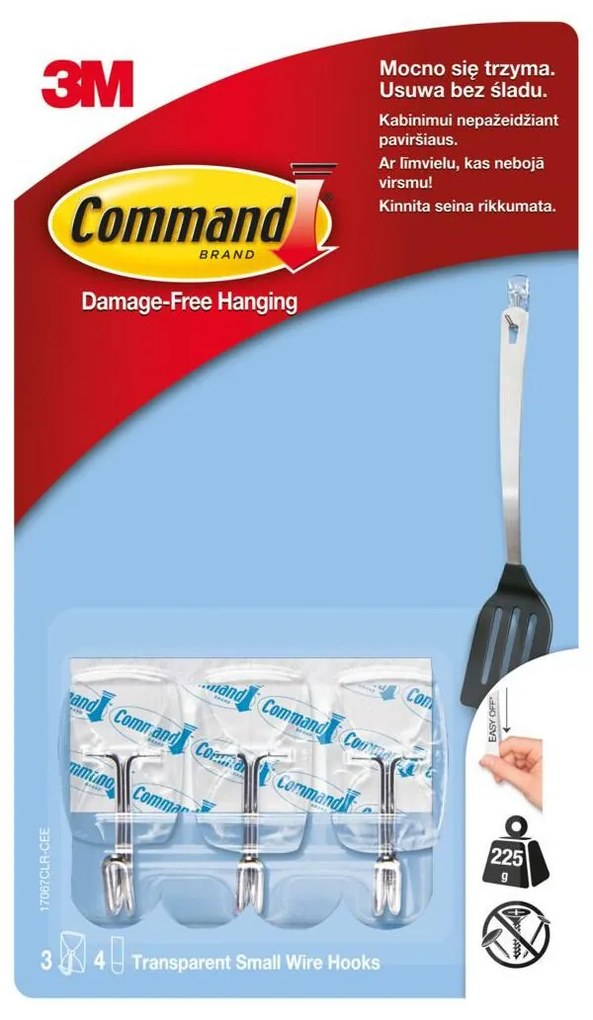 Goodhome Háčiky 3 ks, kovové, pre lepšiu organizáciu od Command 3M