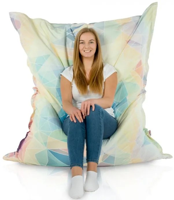 Veľký relaxačný vankúš Pastel Abstract – moderný dizajn a pohodlie pre každého Veľkosť: XL