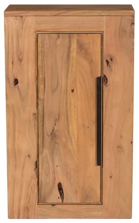 furniture-nabytek.cz - Masivní koupelnová nástěnná skříňka Auckland z akácie, lakovaná, hnědá – 45×25×70 cm