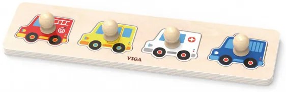 Prvé puzzle s rúčkami Viga 44535 autíčka