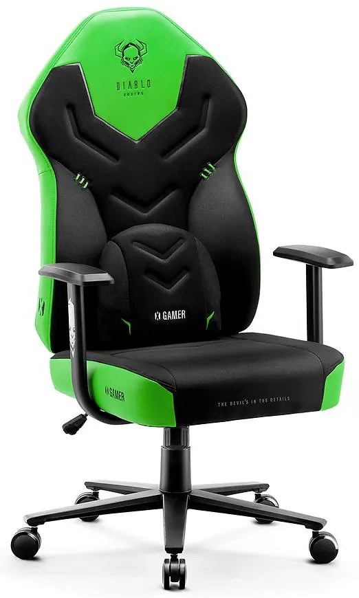 Detské herné kreslo Diablo X-Gamer 2.0 green emerald
