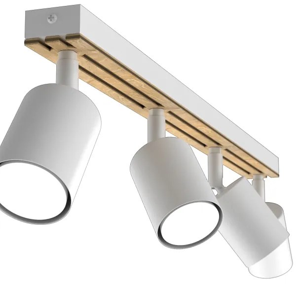 Bodové svietidlo TERRA 4xGU10/8W/230V biela/dub