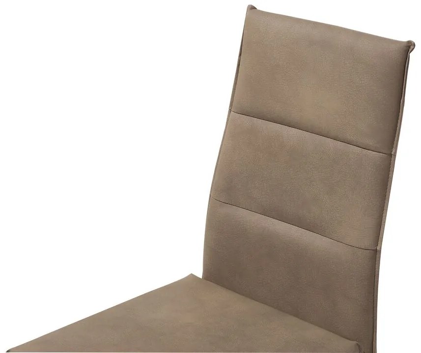 Sada 2 jedálenských stoličiek z umelej kože béžová ROCKFORD Beliani