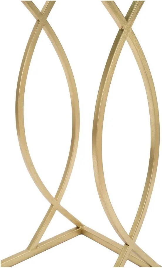 Odkladací stolík so sklenenou doskou 25.5x45.5 cm Glam – Mauro Ferretti