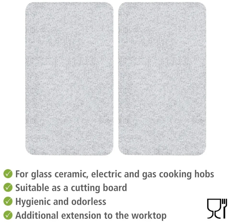 Kryty na sporák z tvrdeného skla v súprave 2 ks 52x30 cm Transparent - Allstar