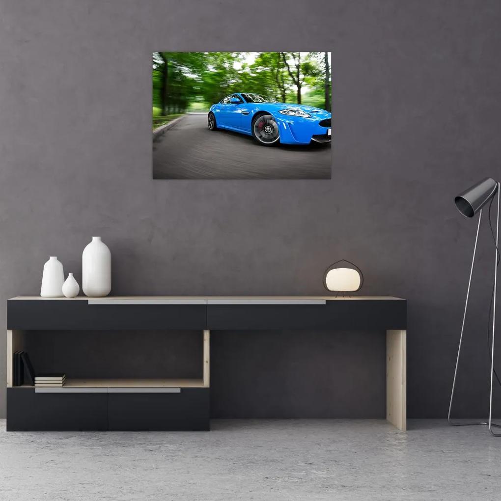 Sklenený obraz - Závodné auto (70x50 cm)