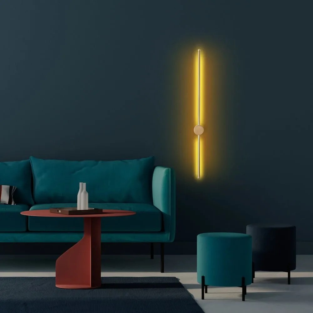 LED nástenné svietidlo v zlatej farbe Sword – Opviq lights
