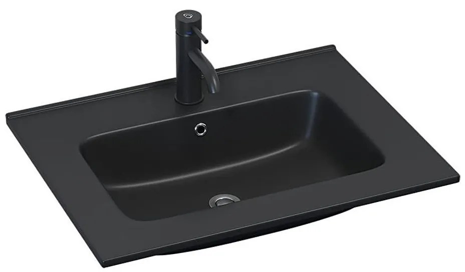 BATH DELUXE 06-060-27-02-00 - Zapustené umývadlo LILLESNAD 61x46cm keramika/čierna