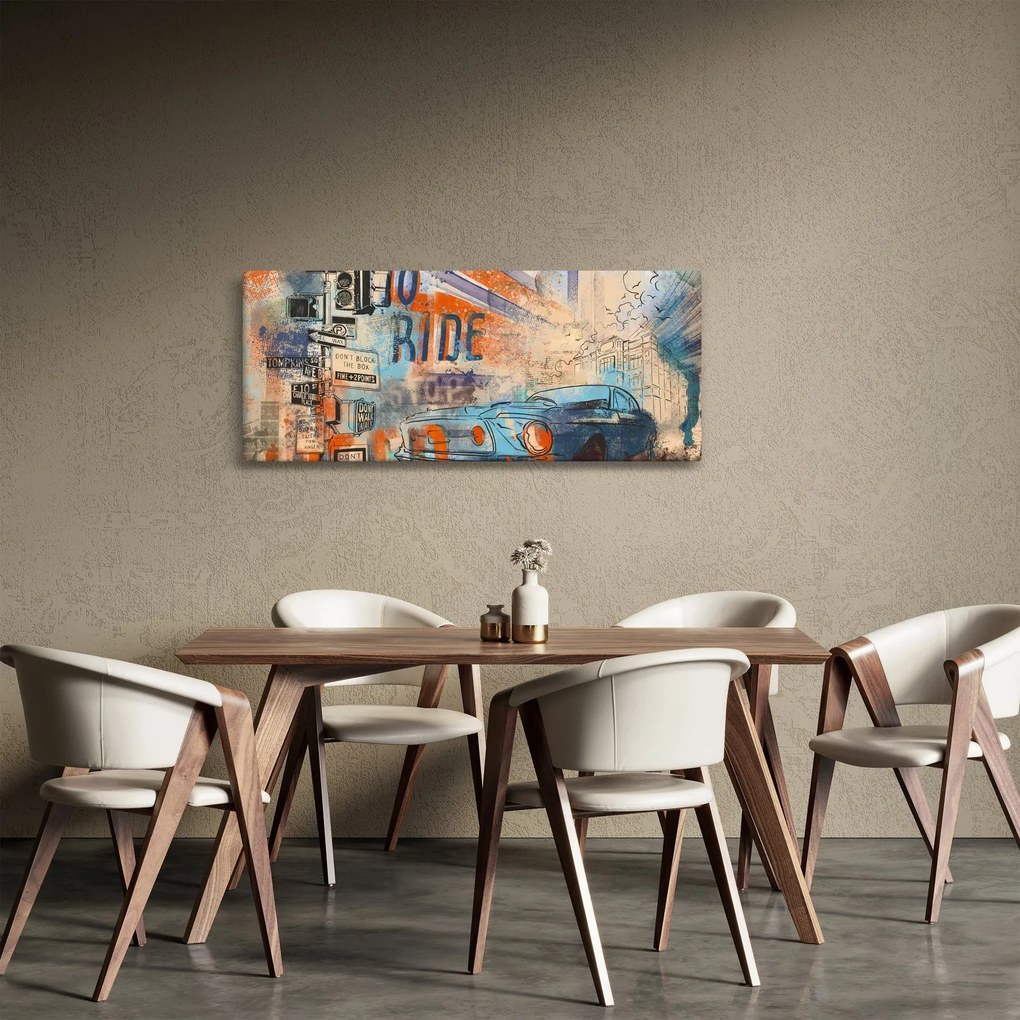 Obraz - Zrodený na jazdu (120x50 cm)