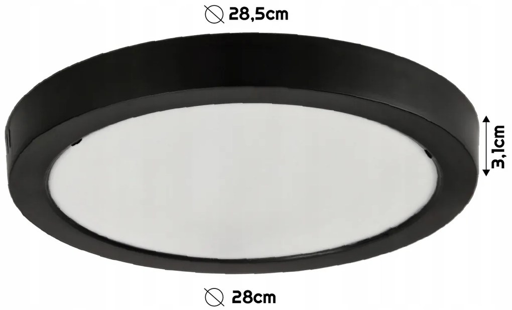 BERGE LED okrúhle stropné svietidlo prisadené - 24W - 2640lm - 4000K