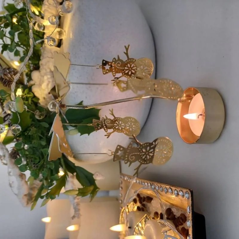 DECOLED Andělské zvonění, 8 x 13 cm, sněhuláci, zlaté