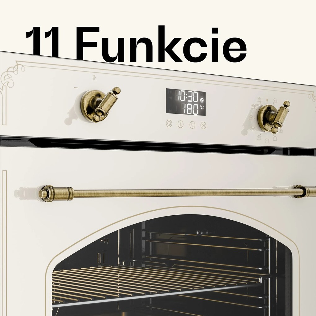 Klarstein Victoria pyro-rúra | elektrická rúra s funkciou pyrolýzy | 3150 W | 76 l | 60 cm