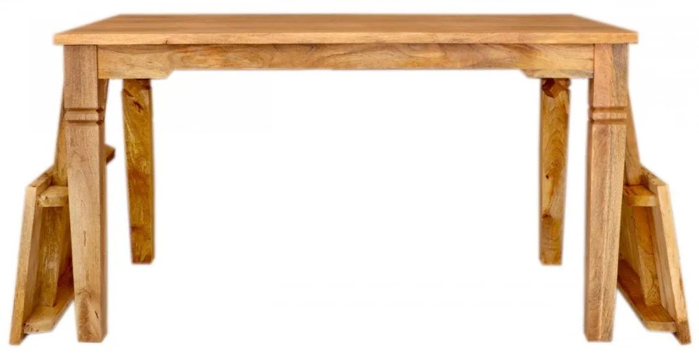 furniture-nabytek.cz - Jídelní stůl z masivu rozkládací až pro 10 osob z dřeva mango 140/220x90
