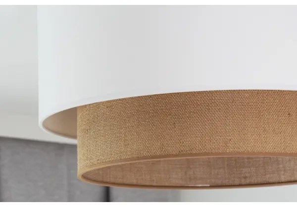 Duolla - Stropné svietidlo BOHO 1xE27/15W/230V pr. 45 cm biela/hnedá