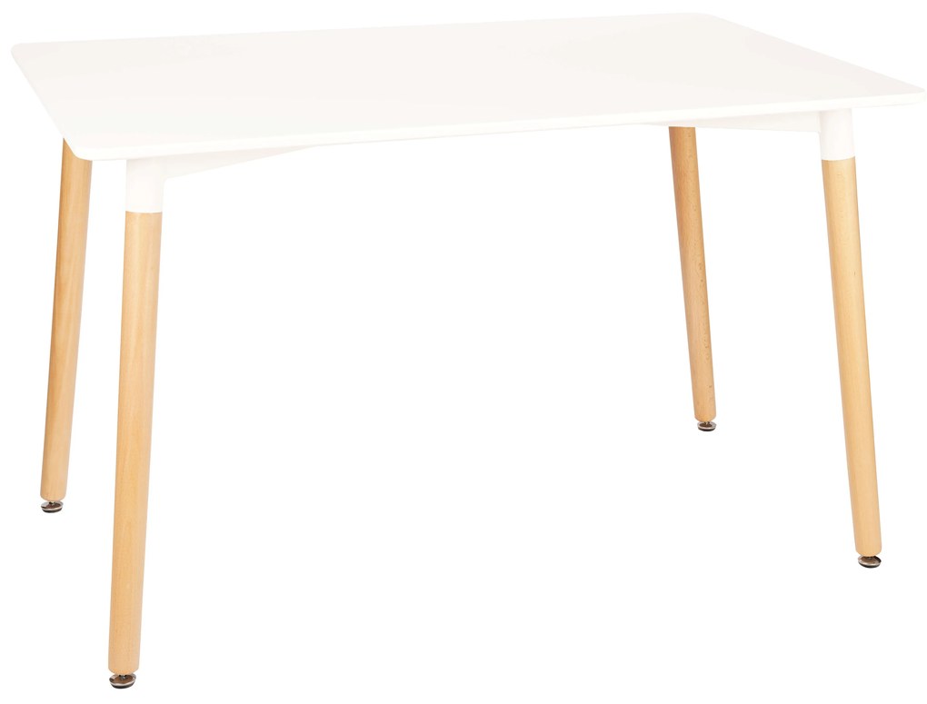Biely jedálenský stôl BERGEN 120x80 cm